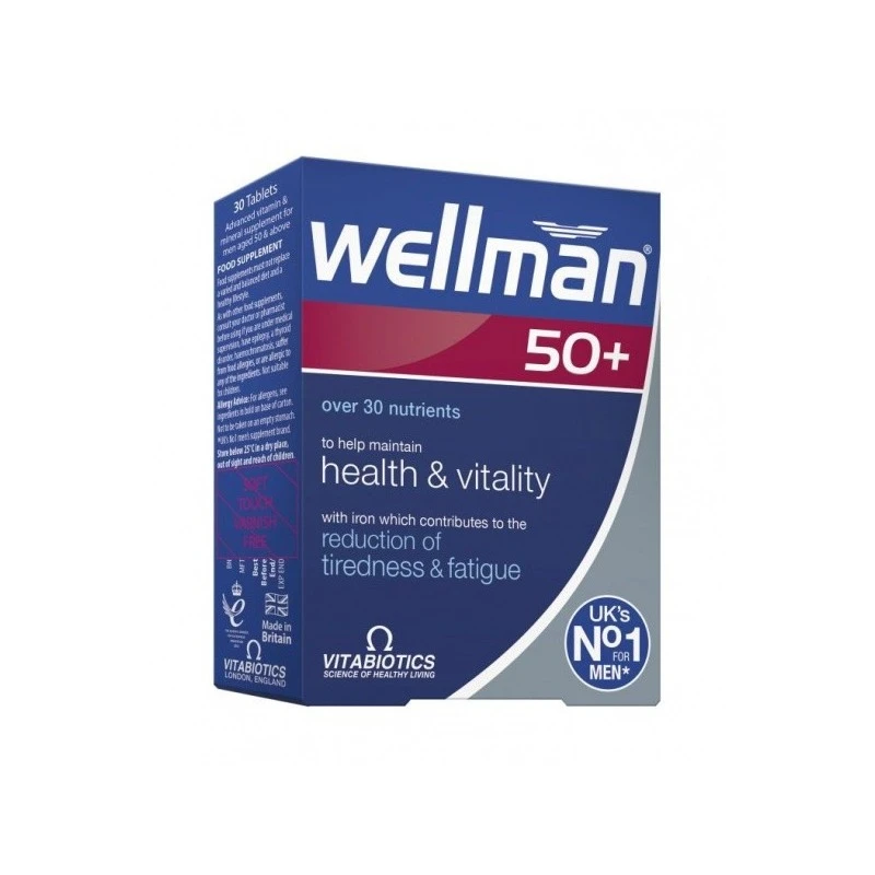 WELLMAN maisto papildas 50+, 30 tab.