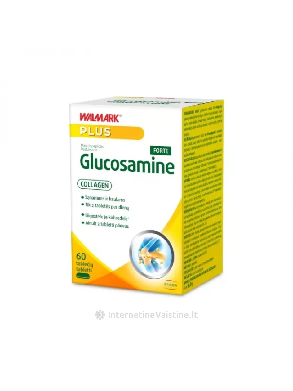 WALMARK GLUKOSAMINE+COLLAGEN Forte tab. N60 | internetinevaistine.lt