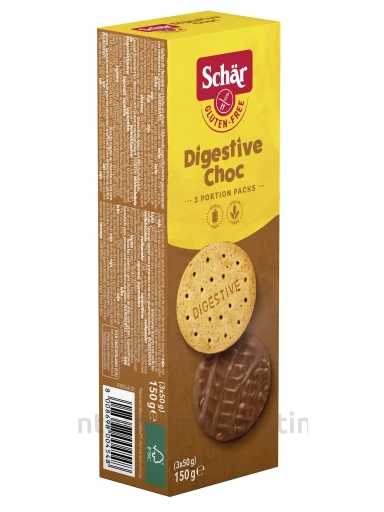 Schär DIGESTIVE CHOC – sausainiai su šokoladu be glitimo, 150g | internetinevaistine.lt