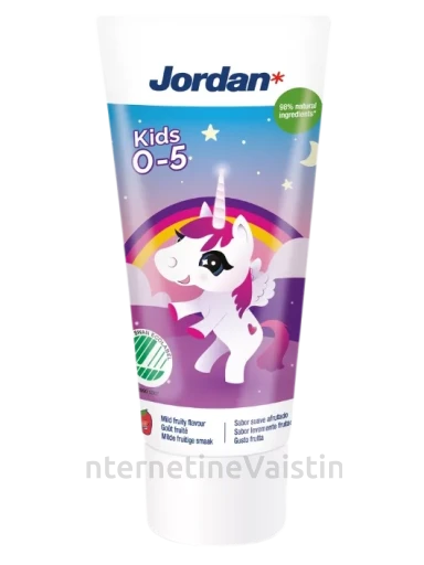JORDAN Kids (0-5) dantų pasta, 50 ml, Vnt | internetinevaistine.lt