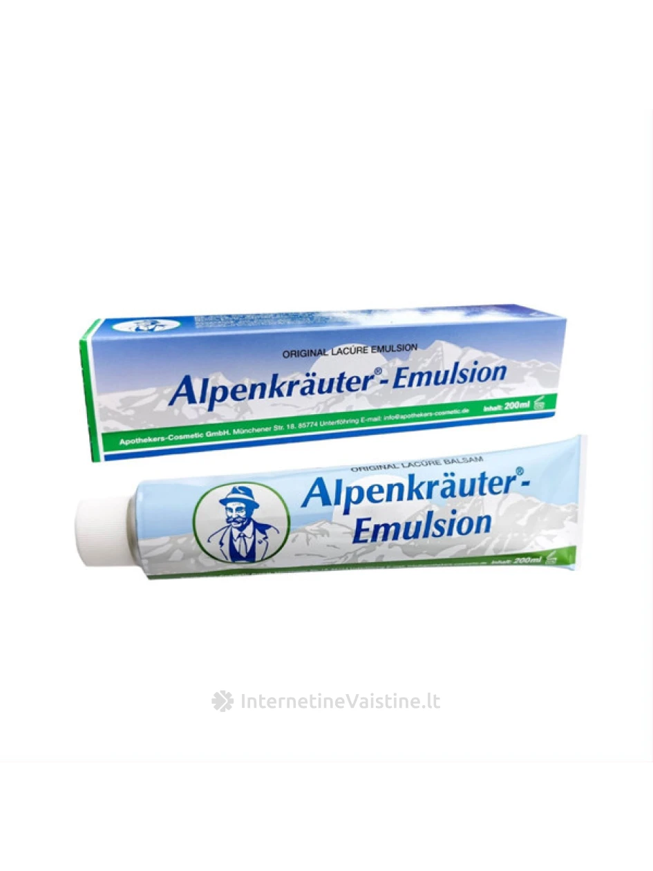 ALPENKRAUTER Alpių žolelių emulsija raumenims/sąnariams, 200 ml, Vnt | internetinevaistine.lt