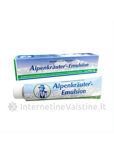 ALPENKRAUTER Alpių žolelių emulsija raumenims/sąnariams, 200 ml, Vnt | internetinevaistine.lt