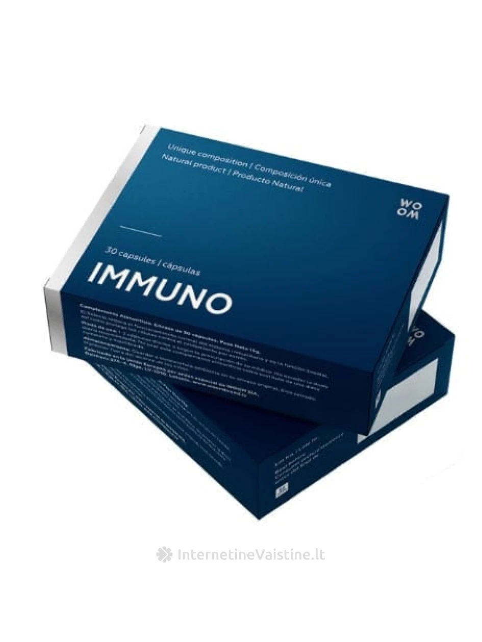 WOOM natūralus maisto papildas IMMUNO kap., N30, N30 | internetinevaistine.lt