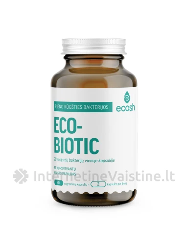 ECOSH ECOBIOTIC pieno r.bakterijos, 40 kapsulių | internetinevaistine.lt