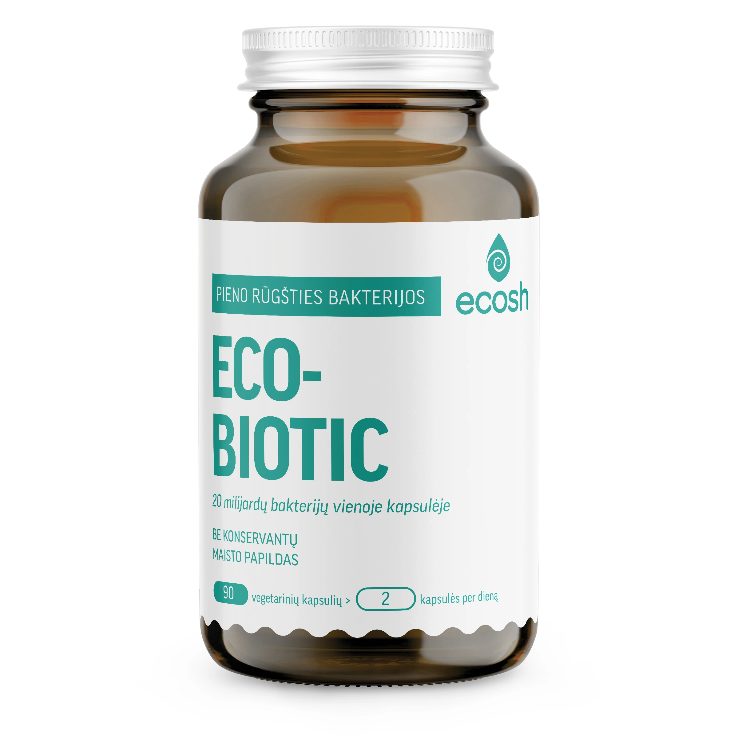 ECOSH Ecobiotic pieno rūgšties bakterijos, 40 kapsulių