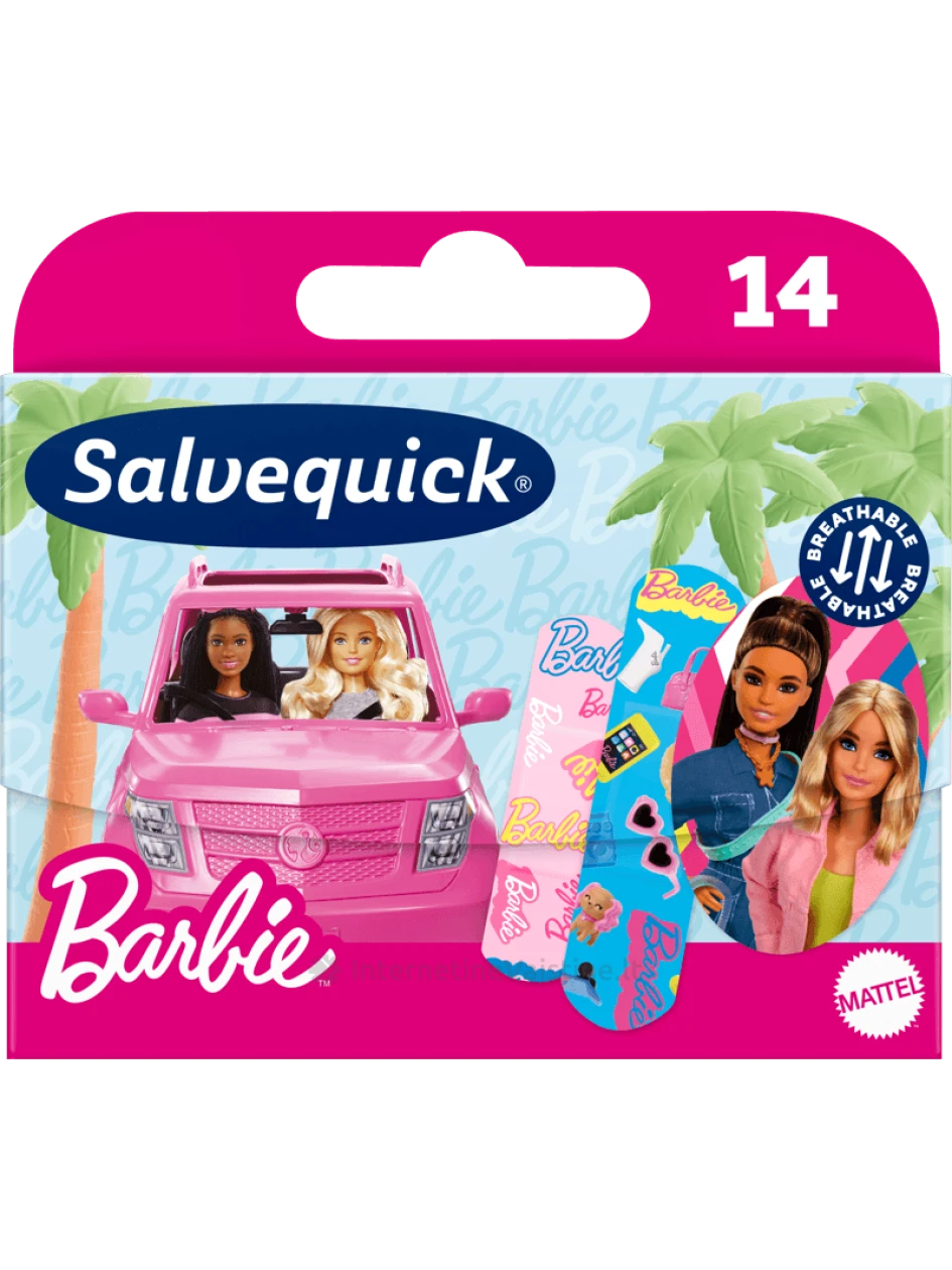 SALVEQUICK pleistrų rinkinys vaikams Barbie N14, N14 | internetinevaistine.lt