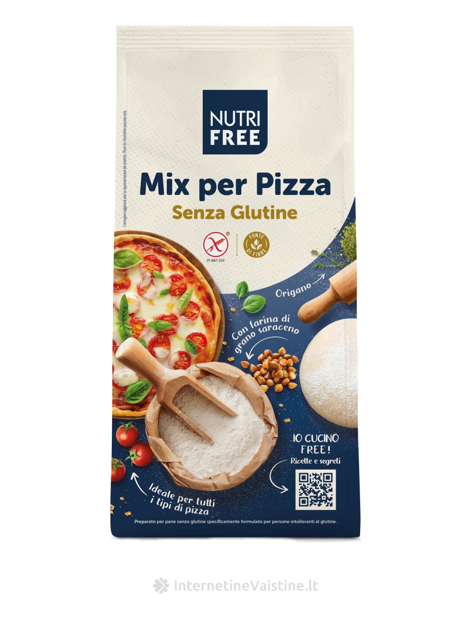 NUTRIFREE MIX PER PIZZA - miltai picai be glitimo, 1kg | internetinevaistine.lt