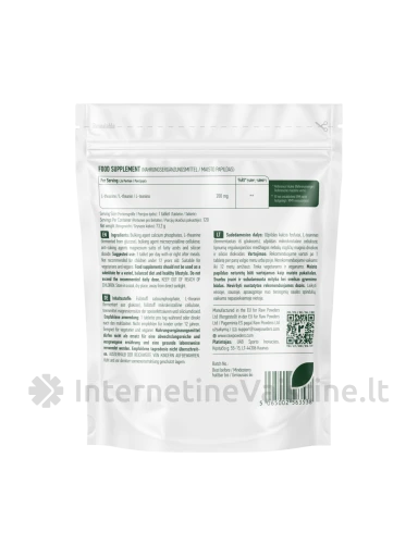 RAW POWDERS, L-teaninas 200 mg tablečių, N120 | internetinevaistine.lt