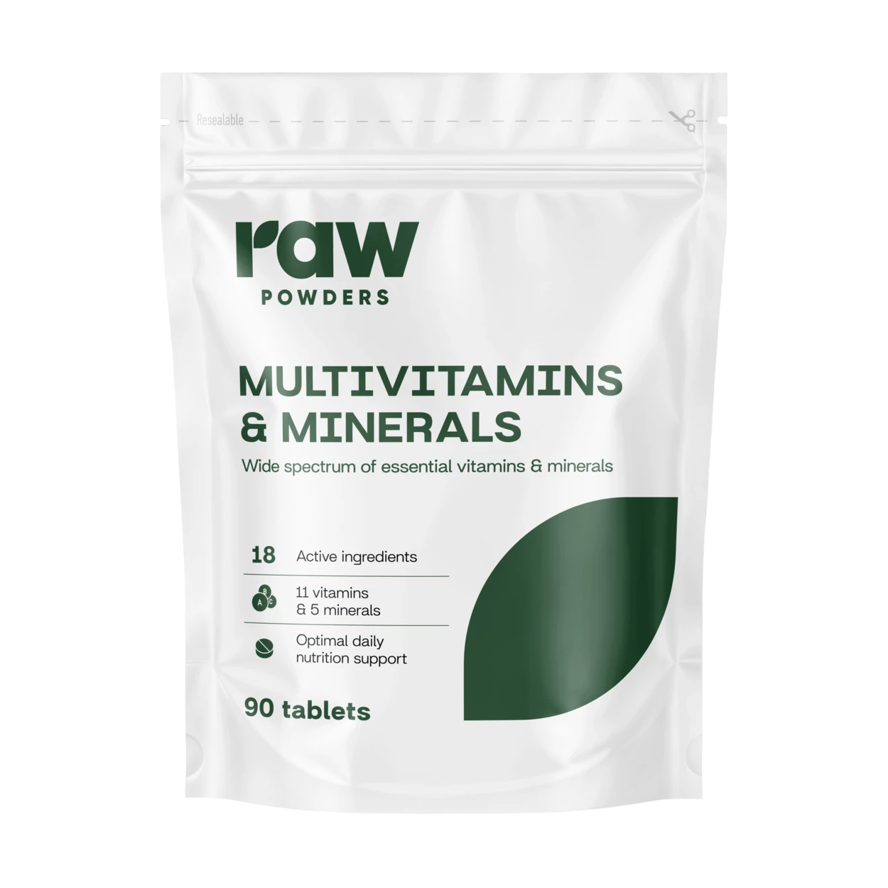 RAW POWDERS Multivitaminai ir mineralai, 90 tablečių