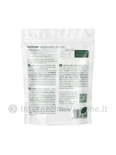 RAW POWDERS,Vitaminas D3 4000 IU + K2 100 mcg, 90 tablečių | internetinevaistine.lt