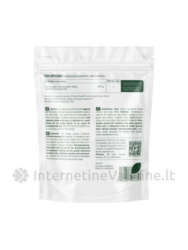 RAW POWDERS Acai uogos, milteliai, 100 g | internetinevaistine.lt