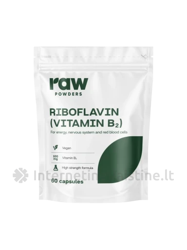 Riboflavinas (Vitaminas B2) (100 mg 60 kapsulių), N1 | internetinevaistine.lt