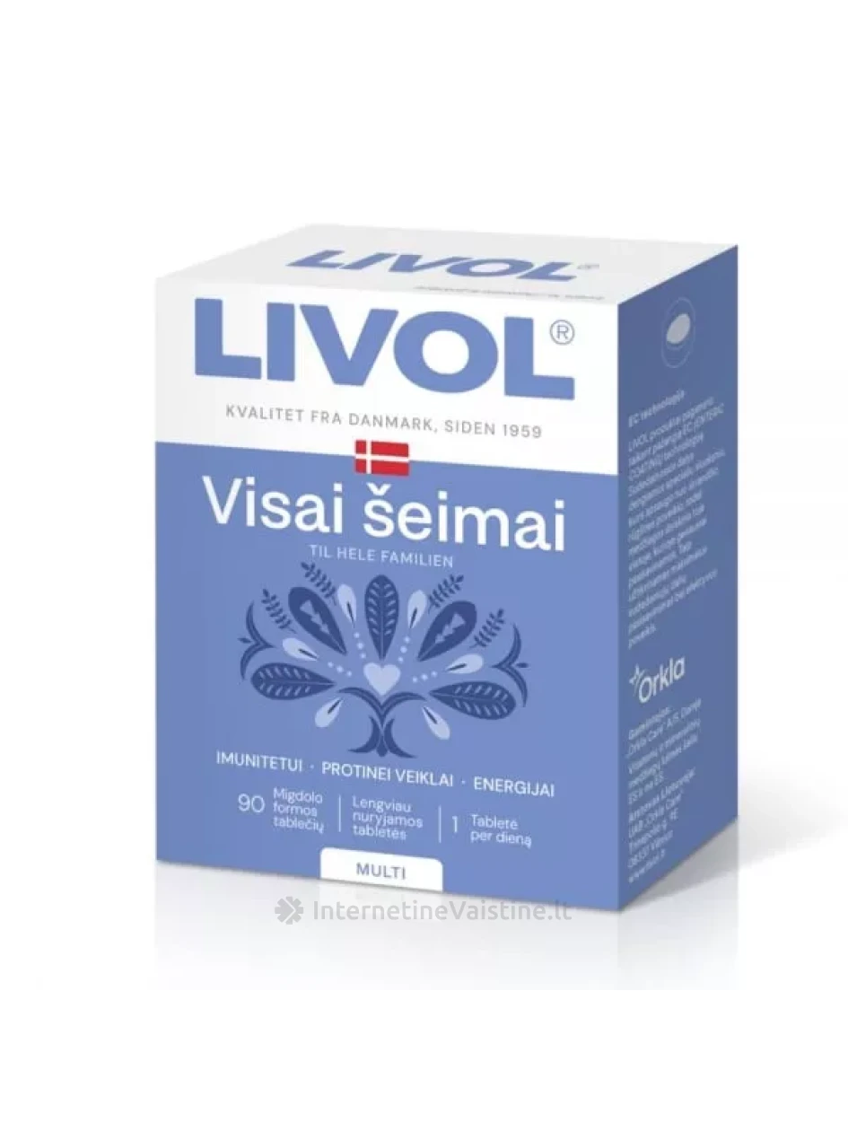 LIVOL maisto papildas MULTI VISAI ŠEIMAI, 90 tab. | internetinevaistine.lt