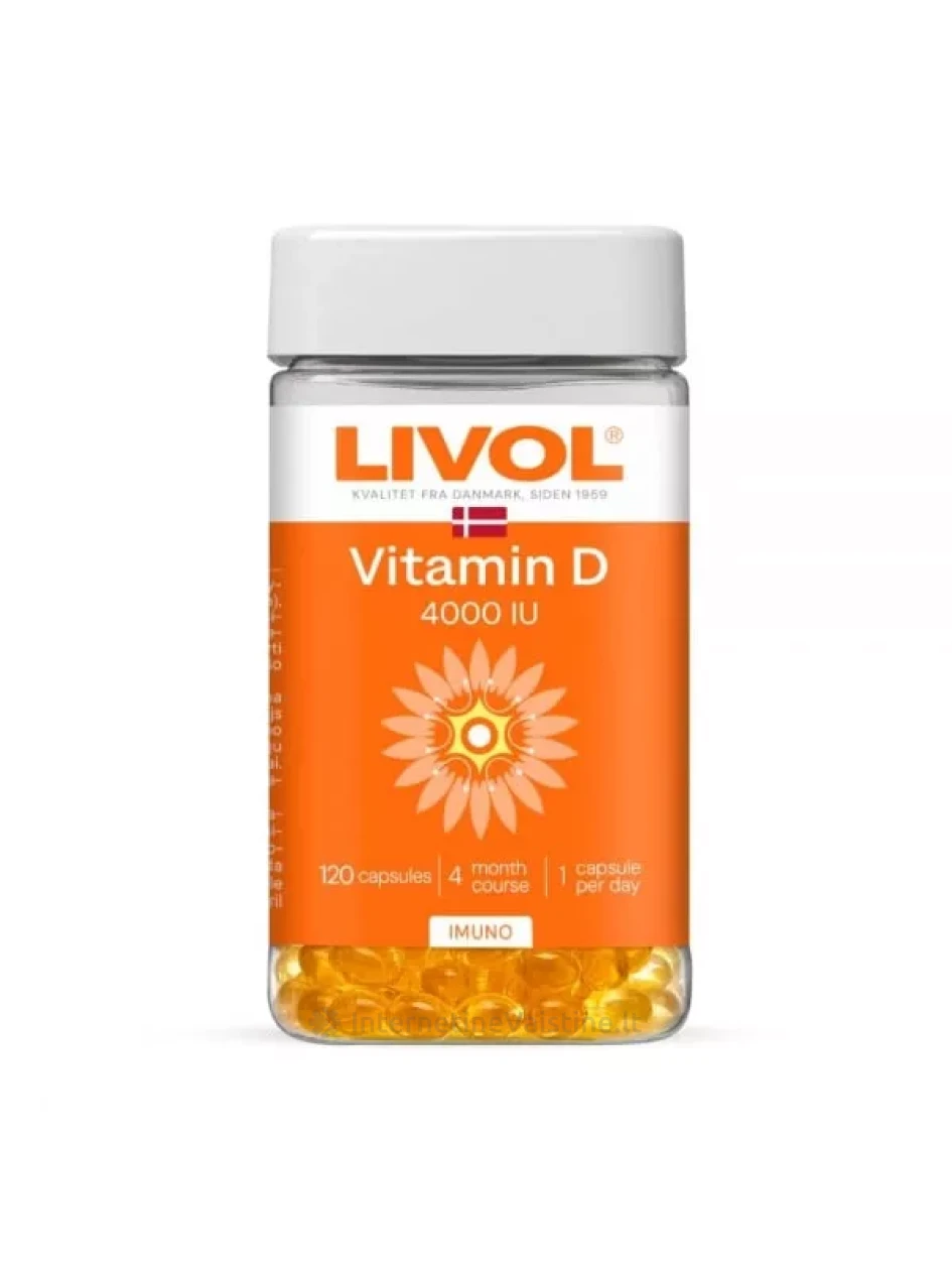 LIVOL maisto papildas VITAMIN D 4000 TV, 120 kaps. | internetinevaistine.lt