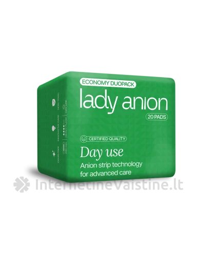 LADY ANION dieniniai higieniniai paketai su anijonų juostele, 240 mm, 20 vnt. | internetinevaistine.lt