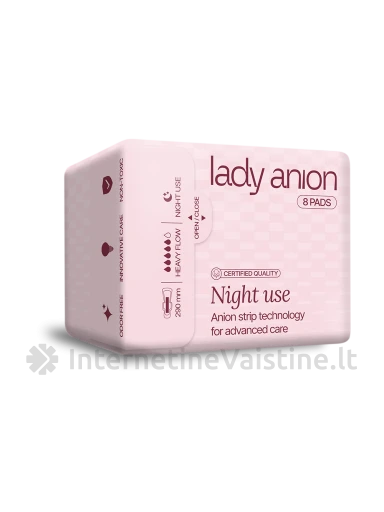 LADY ANION higieniniai paketai su anijonų juostele, 290 mm, 8 vnt. | internetinevaistine.lt