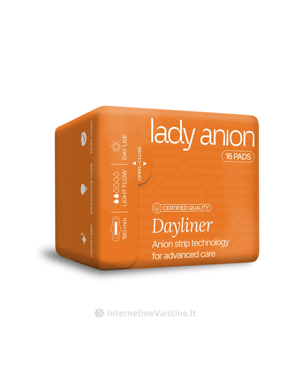 LADY ANION higieniniai įklotai su anijonų juostele, 180 mm, 16 vnt. | internetinevaistine.lt