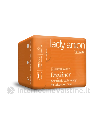 LADY ANION higieniniai įklotai su anijonų juostele, 180 mm, 16 vnt. | internetinevaistine.lt