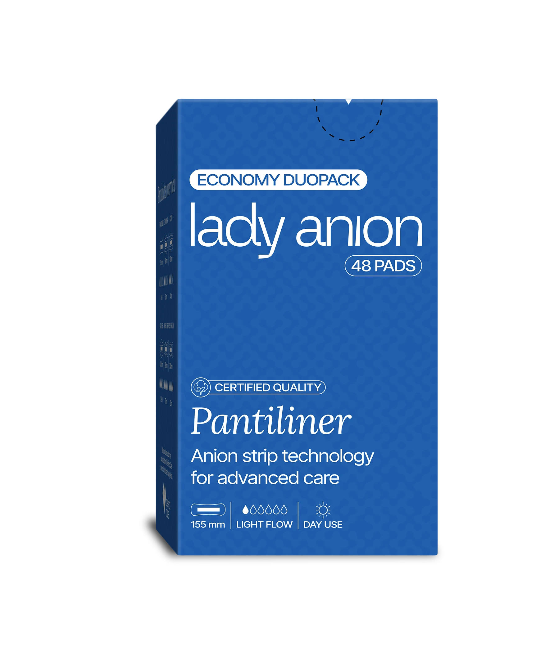 LADY ANION higieniniai įklotai su anijonų juostele, 155 mm, 48 vnt.