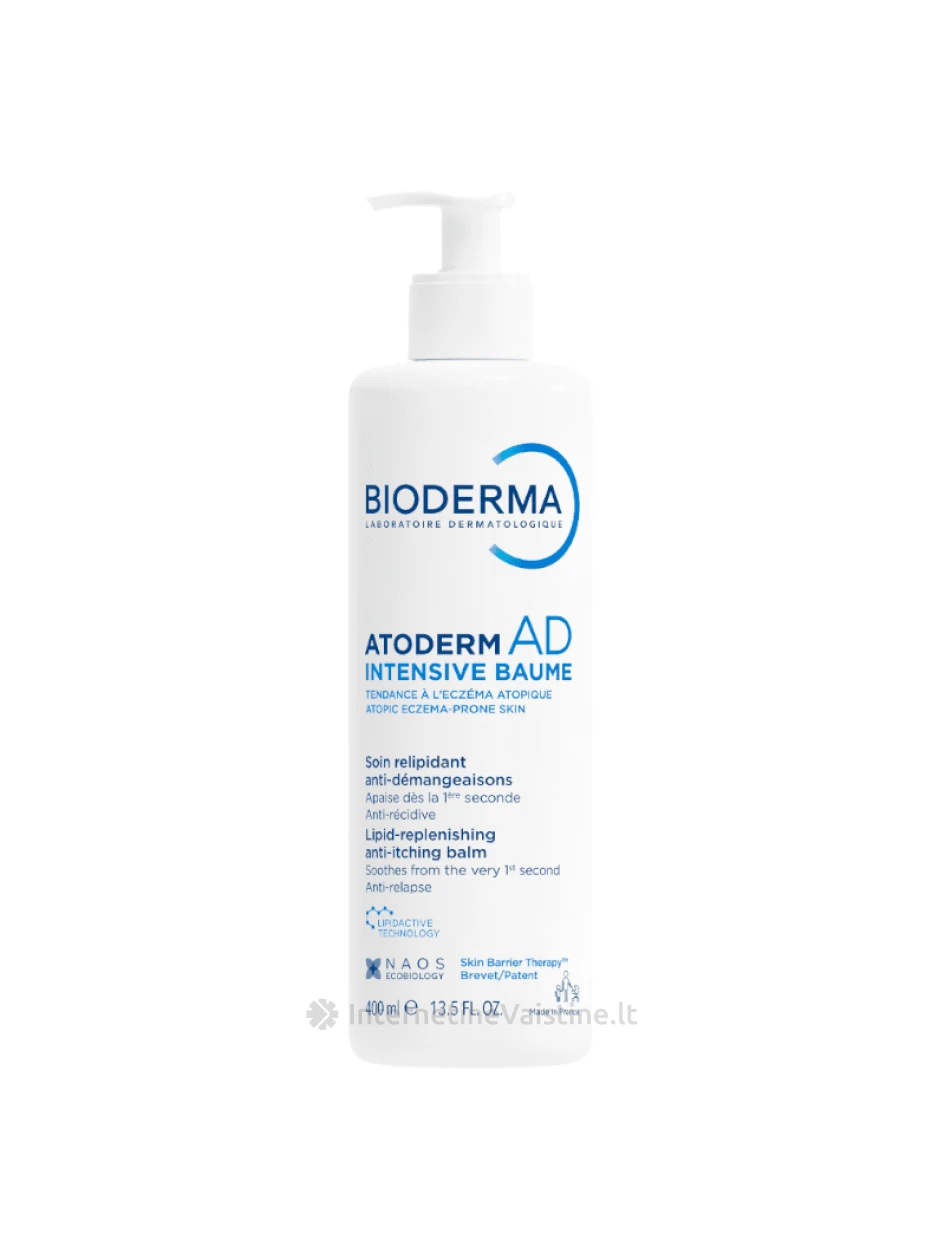 BIODERMA Atoderm Ad Intensive Baume kremas emolientas atopiškai odai, 400 ml | internetinevaistine.lt