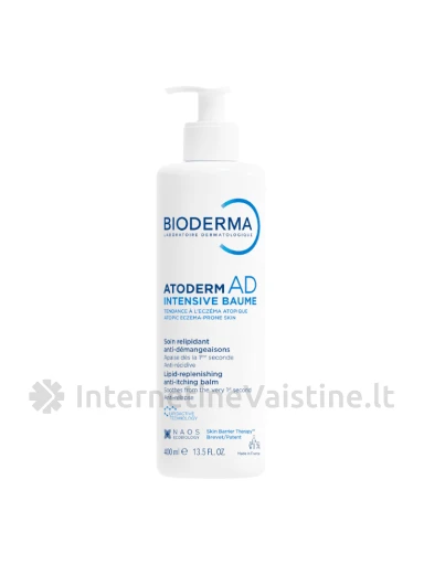 BIODERMA Atoderm Ad Intensive Baume kremas emolientas atopiškai odai, 400 ml | internetinevaistine.lt