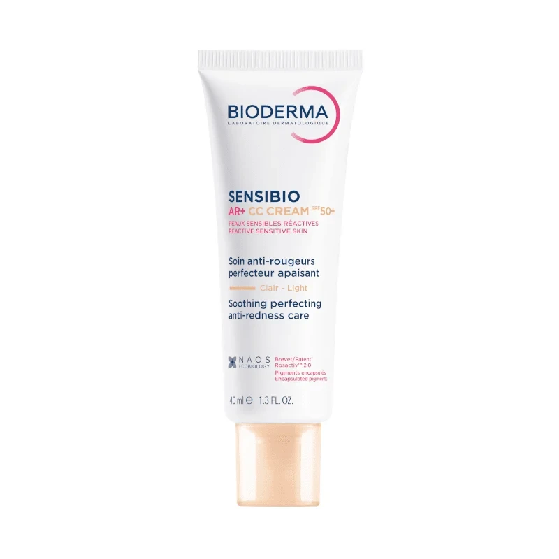 BIODERMA Sensibio AR+ CC cream SPF50+ kremas su spalva raustančiai, jautriai odai, 40 ml