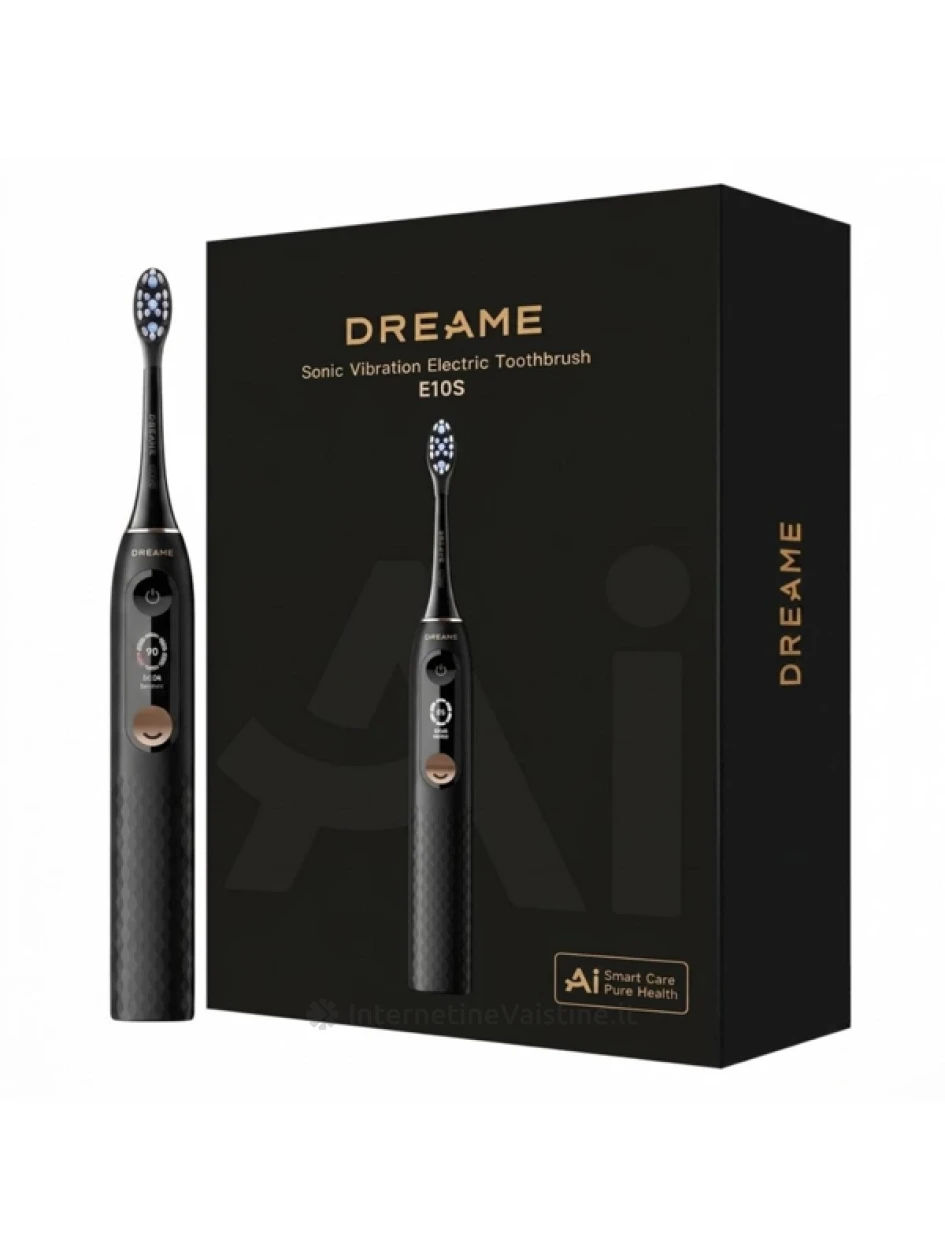 Dreame Sonic elektrinis dantų šepetėlis E10S Set Juodas | internetinevaistine.lt