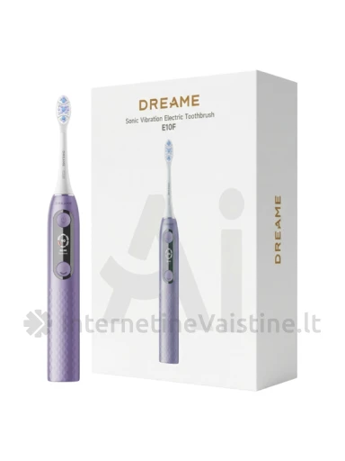 DREAME E10F, elektrinis dantų šepetėlis, violetinis, +6vnt galvučių | internetinevaistine.lt