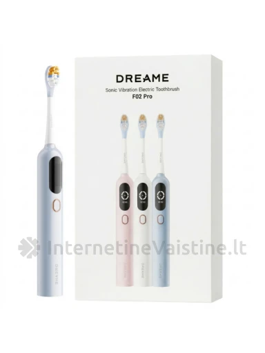 DREAME F02 PRO, elektrinis dantų šepetėlis, mėlynas, +6vnt galvučių | internetinevaistine.lt