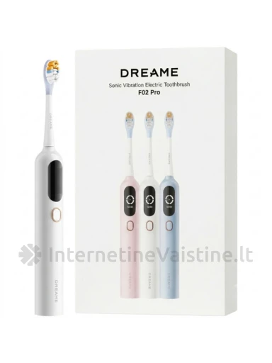 DREAME F02 PRO, elektrinis dantų šepetėlis, baltas, +6vnt galvučių | internetinevaistine.lt
