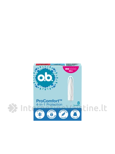 O.B. Pro Comfort Mini tamponai, 8 vnt. | internetinevaistine.lt