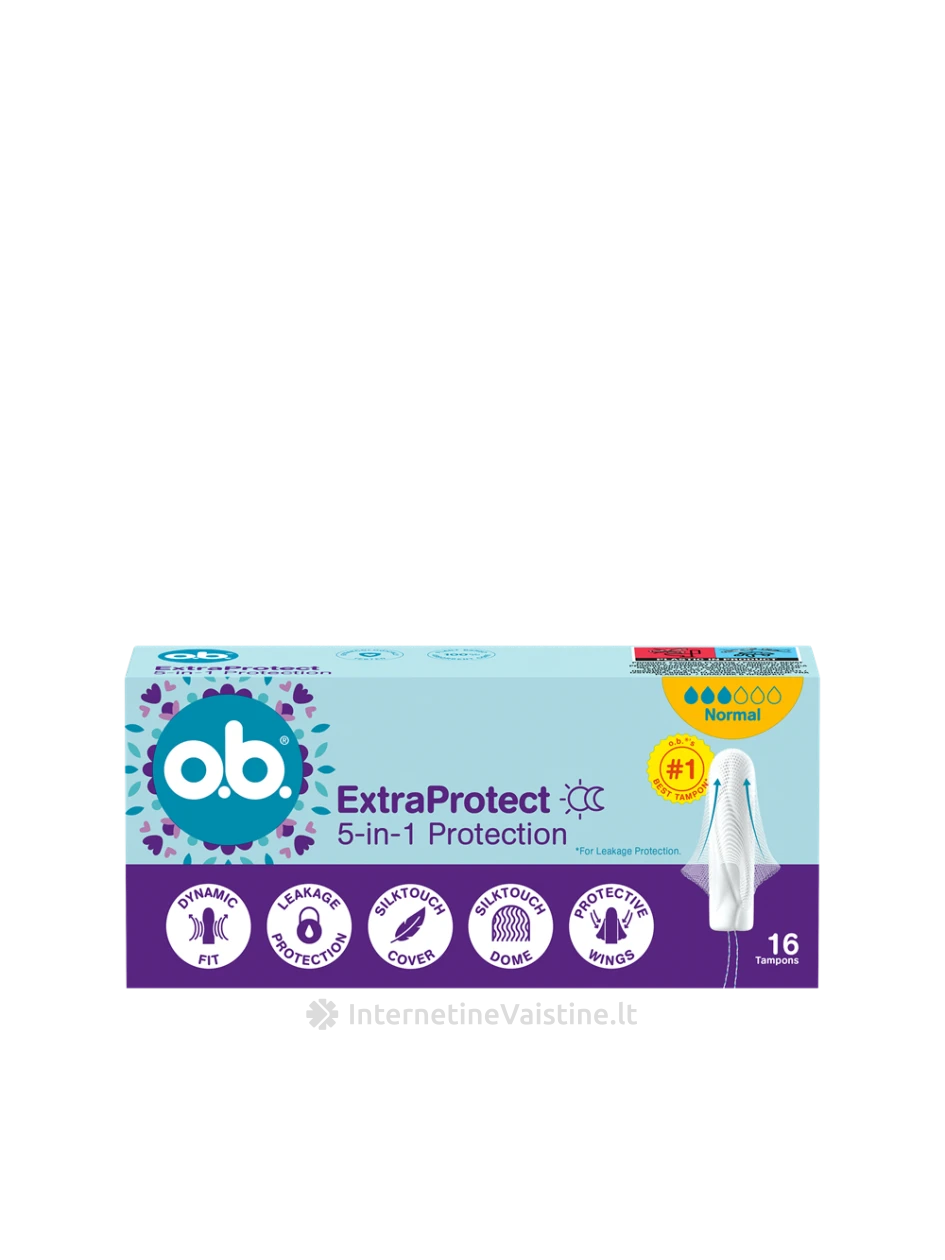 O.B. ProComfort Extra Protect Normal tamponai, 16 vnt. | internetinevaistine.lt