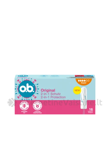 O.B. Super tamponai, 16 vnt. | internetinevaistine.lt