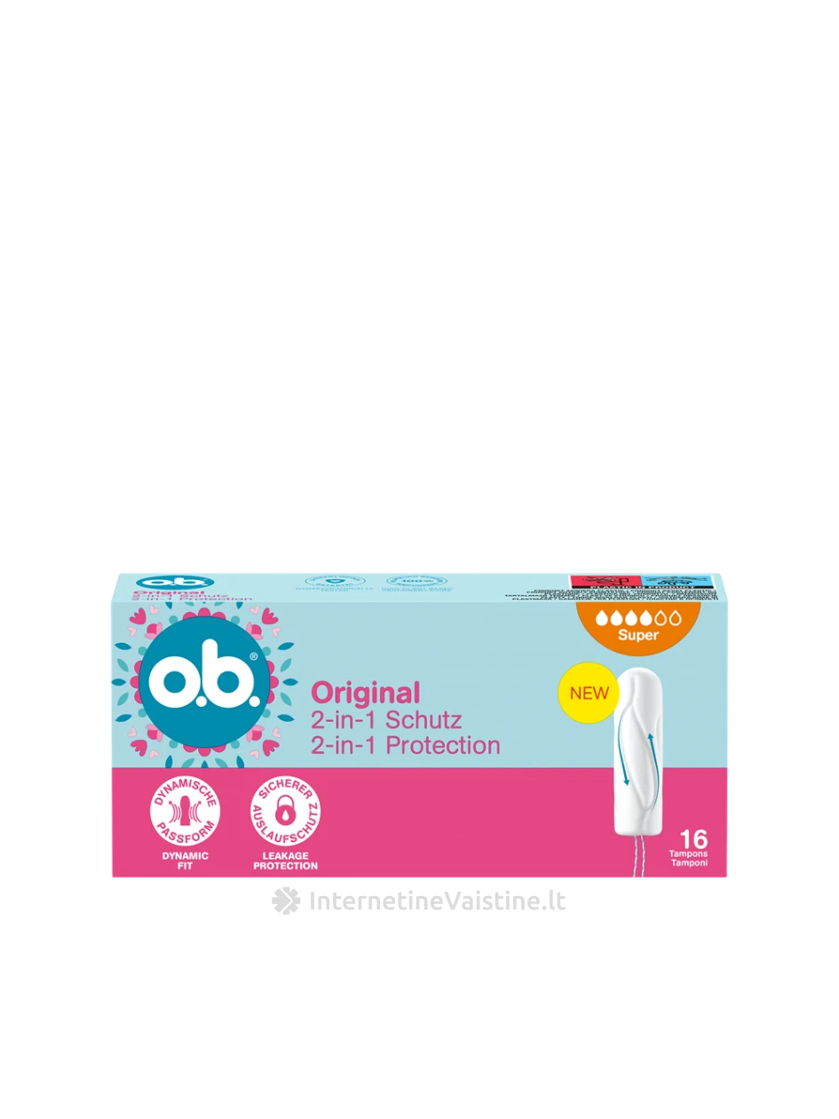 O.B. Super tamponai, 16 vnt. | internetinevaistine.lt