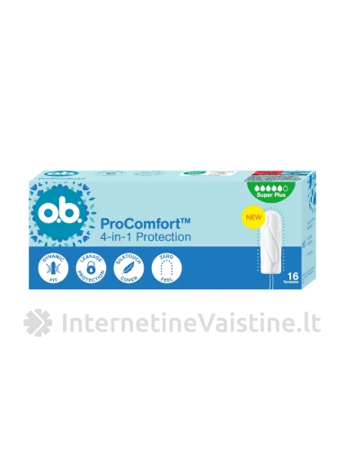 O.B. Pro Comfort Super Plus tamponai, 16 vnt. | internetinevaistine.lt