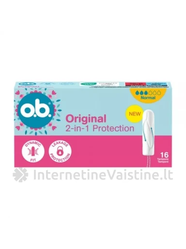 O.B. Normal tamponai, 16 vnt. | internetinevaistine.lt
