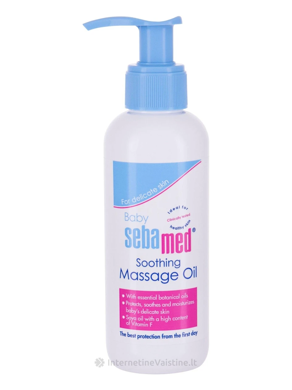 SEBAMED BABY drėkinantis aliejus masažui su dozatoriumi 150ML | internetinevaistine.lt