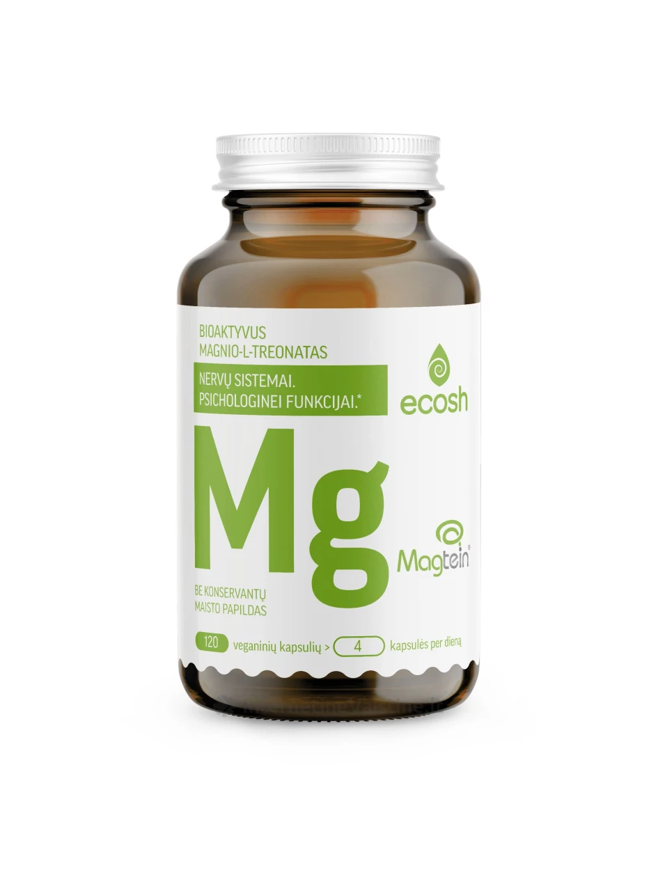 ECOSH Magtein® magnio L-treonatas, 36 mg, 120 kapsulių | internetinevaistine.lt