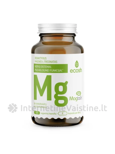 ECOSH Magtein® magnio L-treonatas, 36 mg, 120 kapsulių | internetinevaistine.lt
