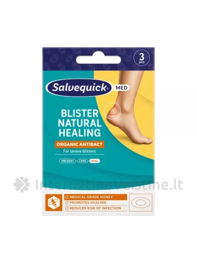 SALVEQUICK pūslių pleistrai BLISTER NATURAL HEALING, 3 vnt. | internetinevaistine.lt