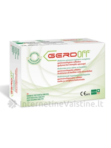 GERDOFF burnoje tirpstančios tabletės N20 | internetinevaistine.lt