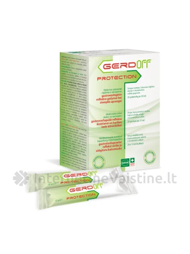 GERDOFF Protection sirupas nuo refliukso 10ml N20 | internetinevaistine.lt