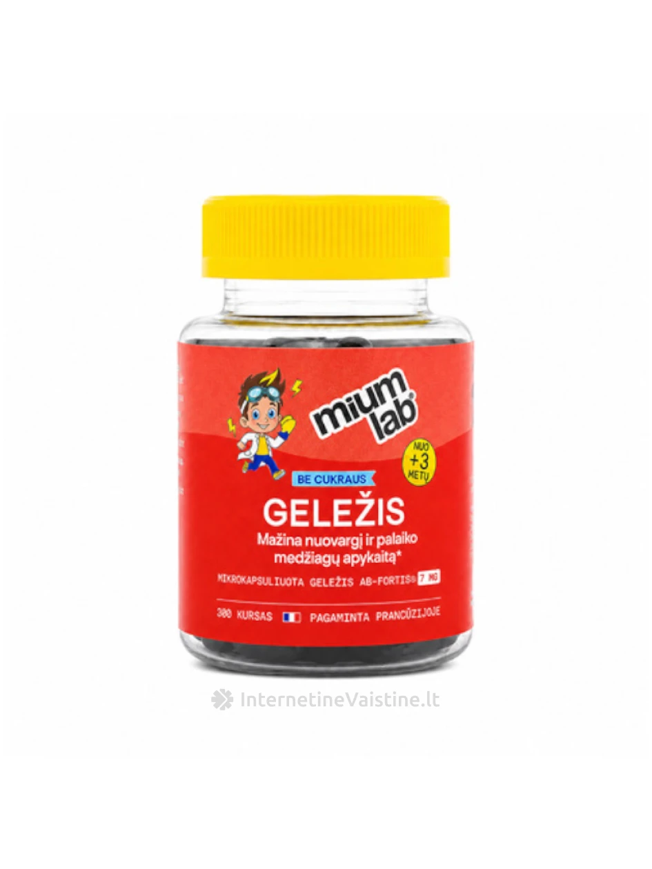 mium LAB Maisto papildas KIDS GELEŽIS be cukraus, 30 guminukų | internetinevaistine.lt