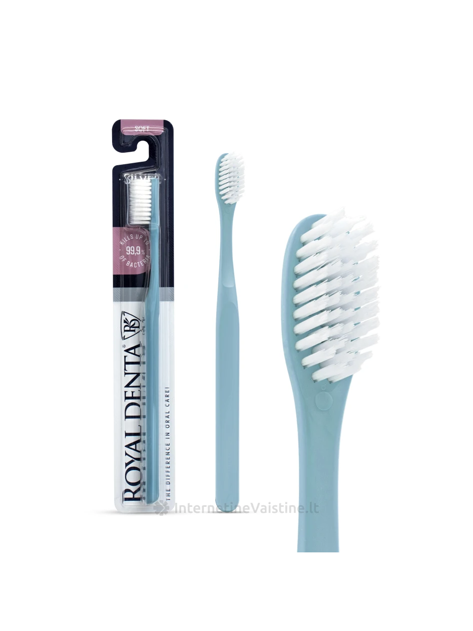 ROYAL DENTA dantų šepetėlis Silver Medium, 1 vnt. | internetinevaistine.lt