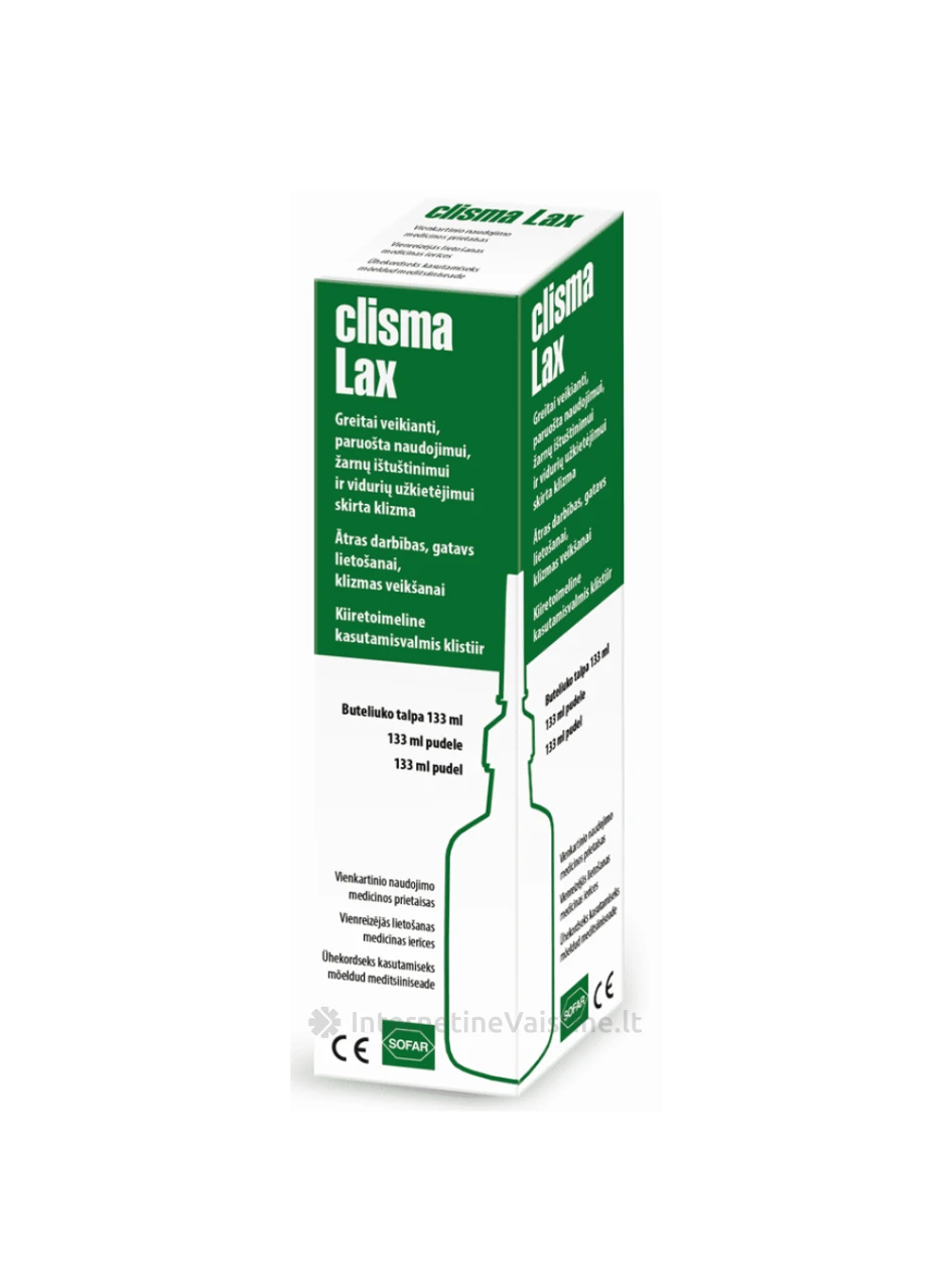 CLISMA-LAX tiesiosios žarnos klizma 133ml, Vnt | internetinevaistine.lt