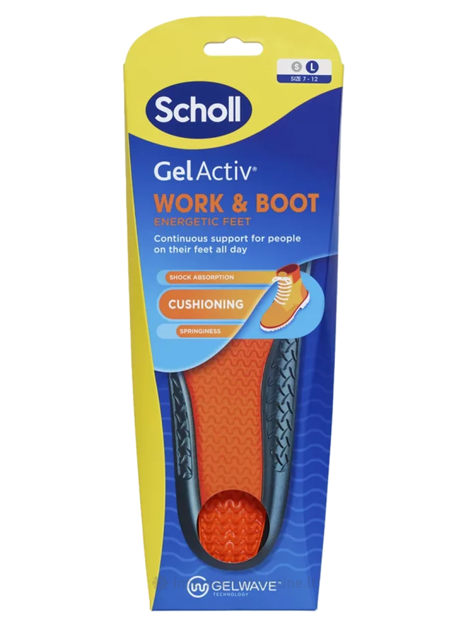 SCHOLL GelActiv Work&Boot (40-46,5 dydis) vidpadžiai, 1 pora | internetinevaistine.lt