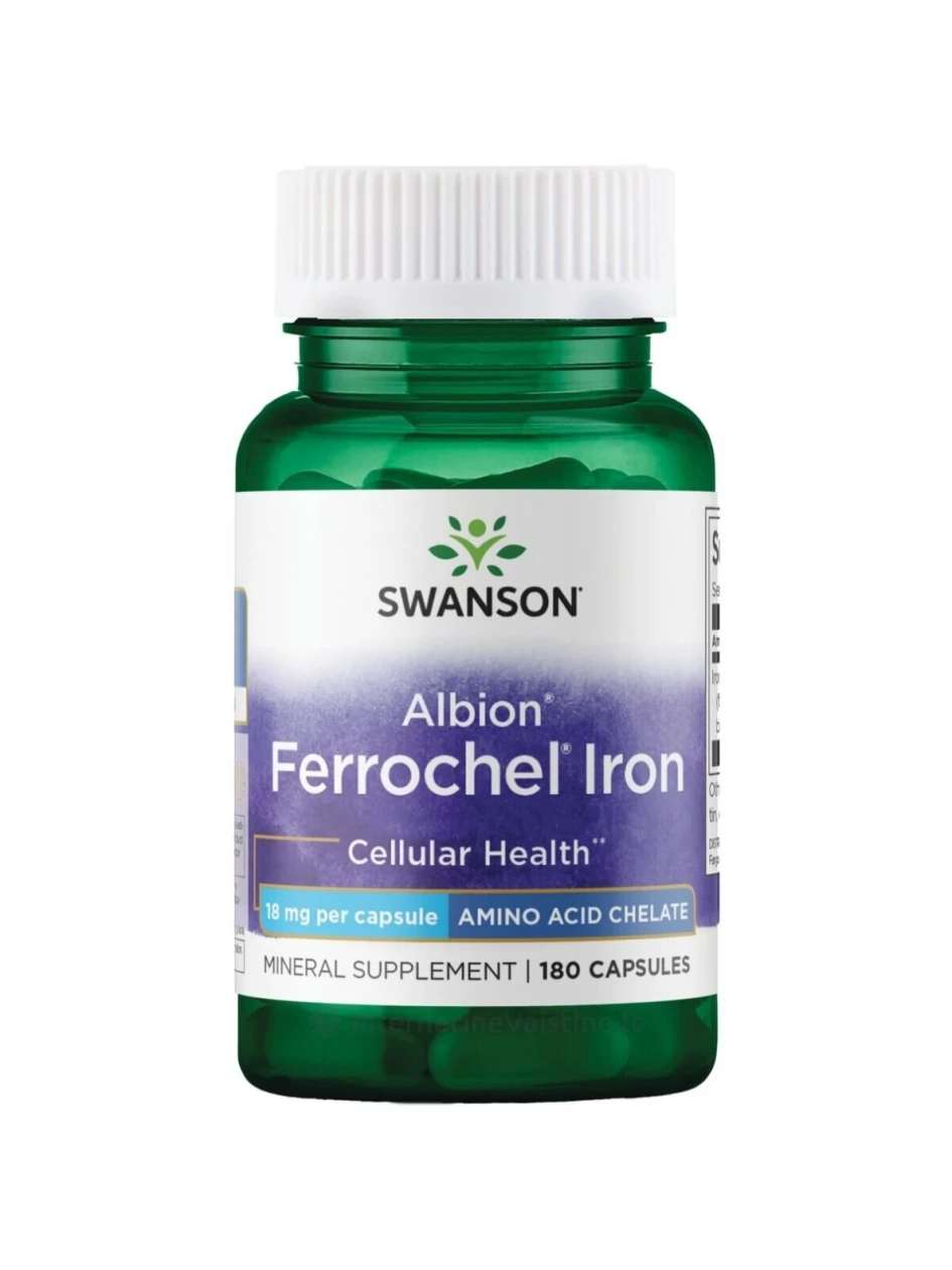 SWANSON GELEŽIS (Bisglicinatas) 18mg kaps. N180 | internetinevaistine.lt