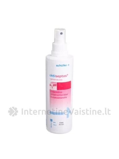 OKTISEPTAS 1 mg/20 mg/ml odos tirpalas su purškiama pompa, 250 ml, Vnt | internetinevaistine.lt