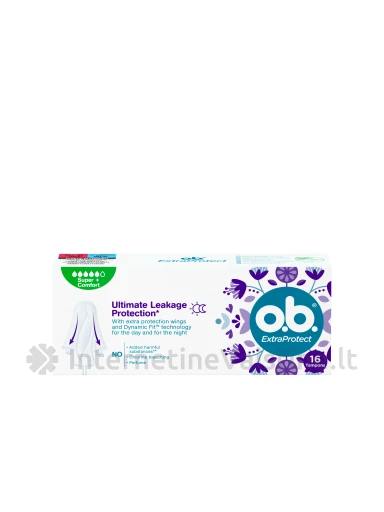Tamponai O.B. ProComfort Extra Protect Super Plus 16 vnt., 16vnt. | internetinevaistine.lt