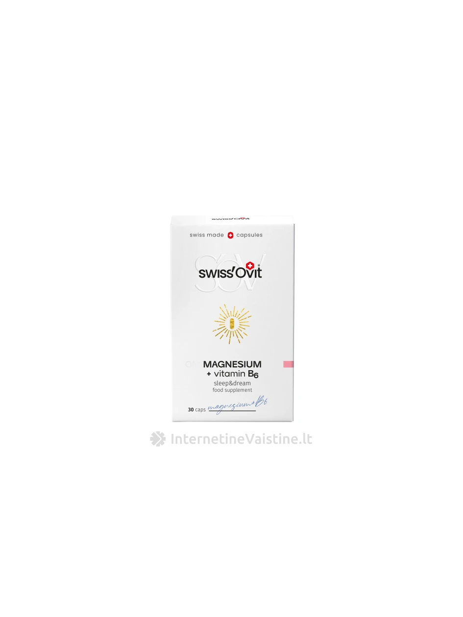 SWISSOVIT Magnis plius vitaminas B6 kaps. N30 | internetinevaistine.lt